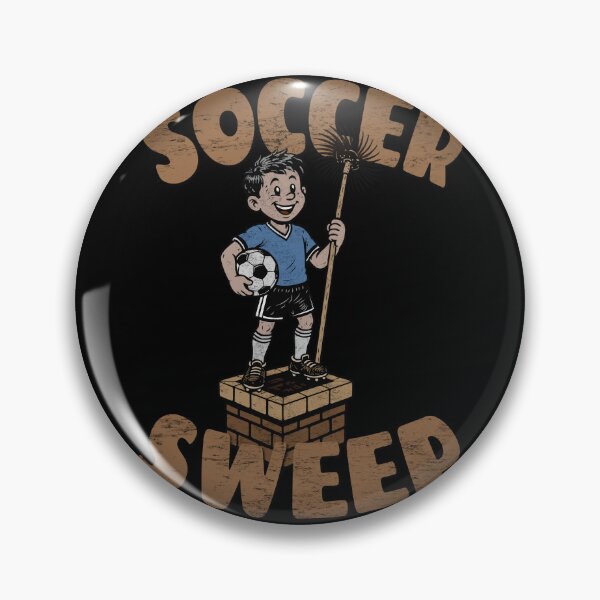 Item preview, SOCCER SWEEP Vintage Football Chimney Sweep Retro Art designed and sold by RonnyMilleo.