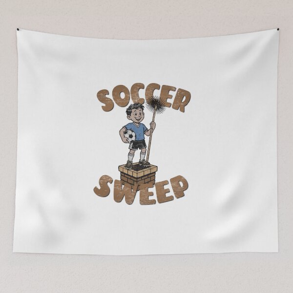 Item preview, SOCCER SWEEP Vintage Football Chimney Sweep Retro Art designed and sold by RonnyMilleo.