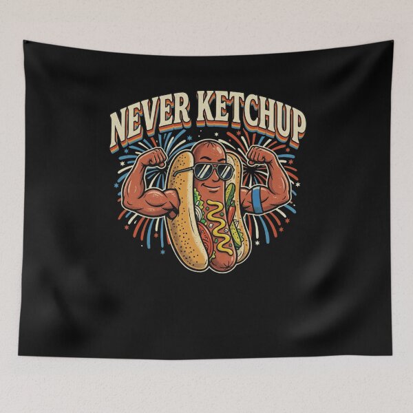 Item preview, Never Ketchup Grilled Sausage Humorous Chicago hot dog designed and sold by snowry.