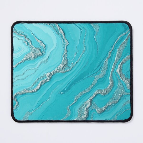 Item preview, Turquoise Blue Marble Fluid Art designed and sold by IntelliMindDesigns.