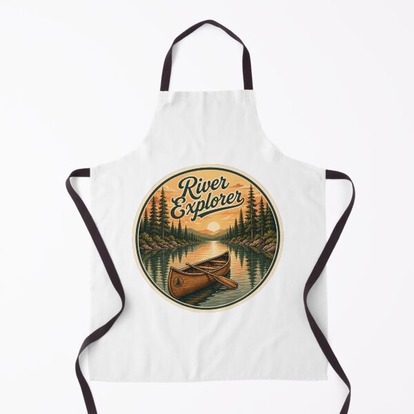 Item preview, The River Explorer Canoe Circle Sticker: Detailed Vintage Outdoor Adventure Art designed and sold by Nawin19979shop.