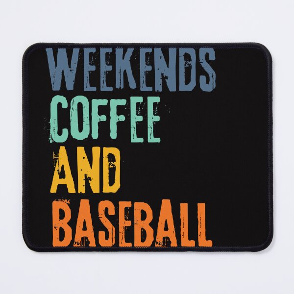 Item preview, Funny Retro Weekends Coffee and Baseball designed and sold by WeirdlyRare.