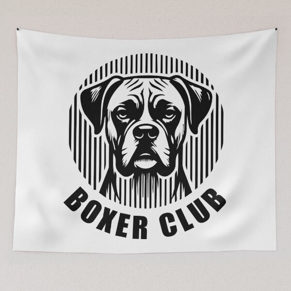 Item preview, Boxer Club - Minimalist Linear Dog Silhouette designed and sold by Pfotenfaden.