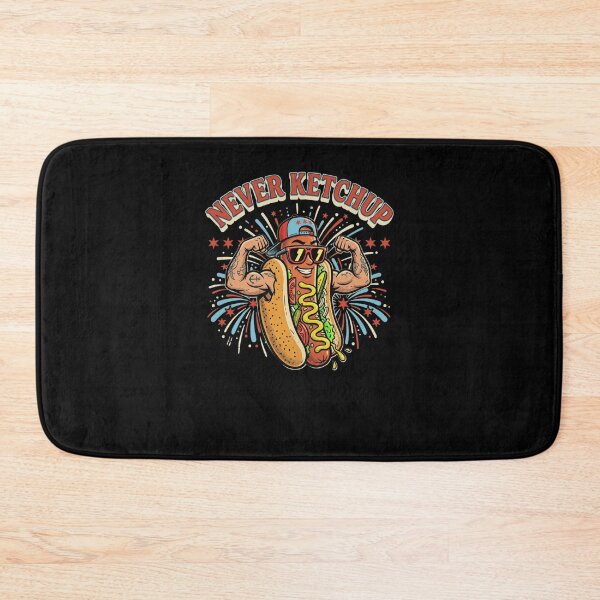 Item preview, Never Ketchup Frankfurter Flexing Muscles Chicago hot dog designed and sold by snowry.
