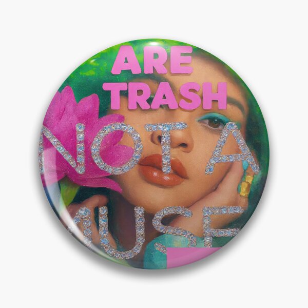 Item preview, Rihanna Not A Muse Men Are Trash Collage designed and sold by y2kponyclub.