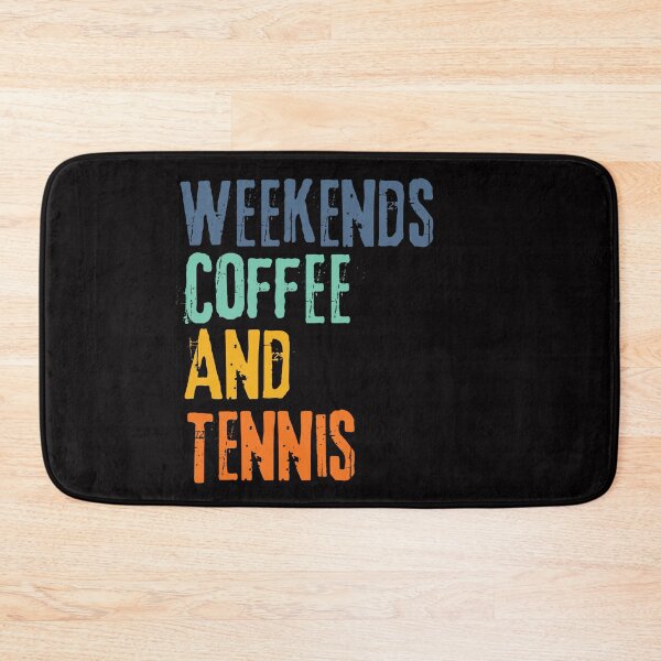 Item preview, Funny Retro Weekends Coffee and Tennis designed and sold by WeirdlyRare.