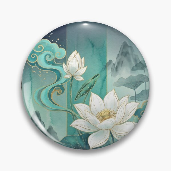 Item preview, Moonlit Lotus Jade Ink Wash Phone Case designed and sold by BloomMischief.