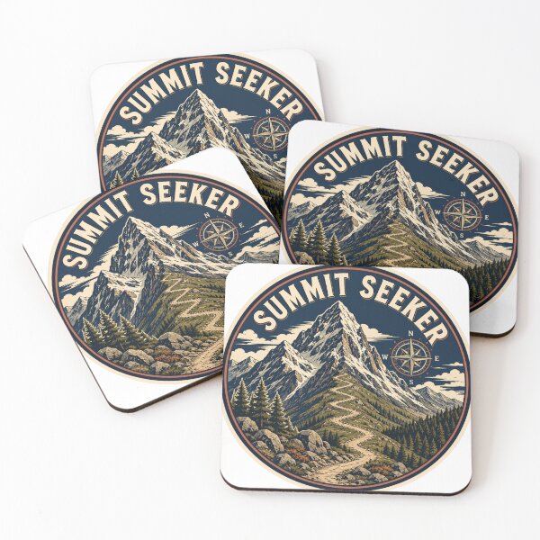Item preview, The Summit Seeker Mountain Hiking Circle Sticker: Detailed Vintage Outdoor Adventure Art designed and sold by Nawin19979shop.