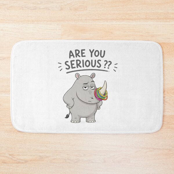 Item preview, Are You Serious Funny Rhino | Cute Sarcastic Rhinoceros Meme Tee designed and sold by Unik Design.