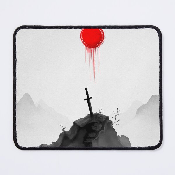 Item preview, The Last Sword – Minimalist Dark Fantasy Landscape designed and sold by Ola-urb.