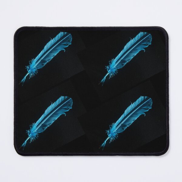 Item preview, Blue feather on a black background designed and sold by elopezstock.