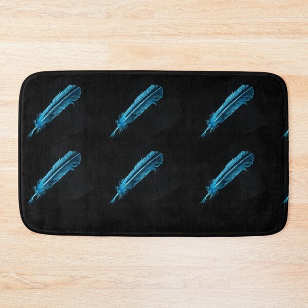 Item preview, Blue feather on a black background designed and sold by elopezstock.