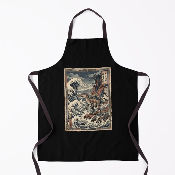 Item preview, Spinosaurus Ancient Beast Rough Waves Japanese Art designed and sold by snowry.