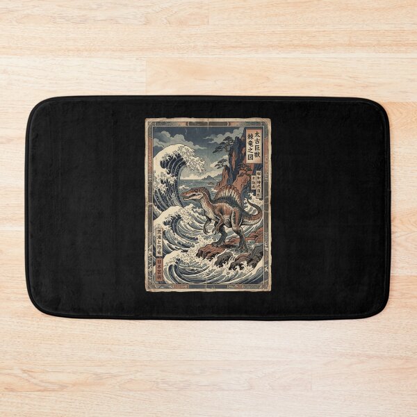 Item preview, Spinosaurus Ancient Beast Rough Waves Japanese Art designed and sold by snowry.