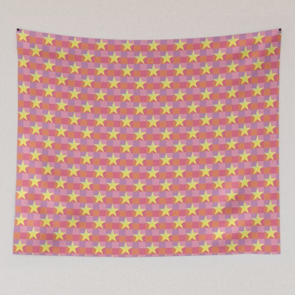 Item preview, stars on chequered seamless pattern 2 designed and sold by Feral Lines Studio .