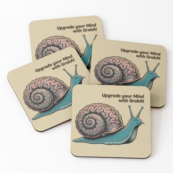 Item preview, Don't Be a Brain Slug | Upgrade Your Mind with Grok AI | Retro Arcade Carpet Humor Art designed and sold by Ruta.