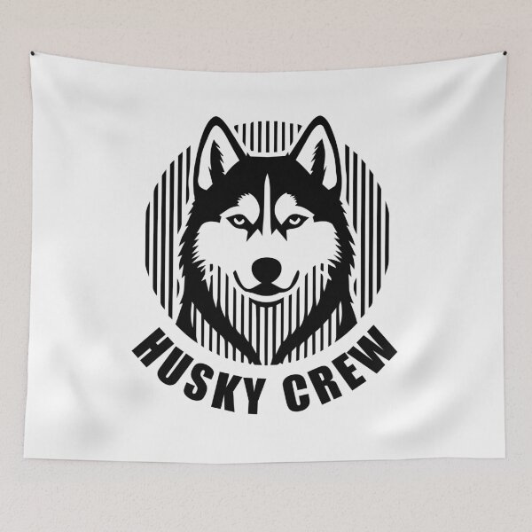 Item preview, Husky Crew - Minimalist Linear Dog Silhouette designed and sold by Pfotenfaden.
