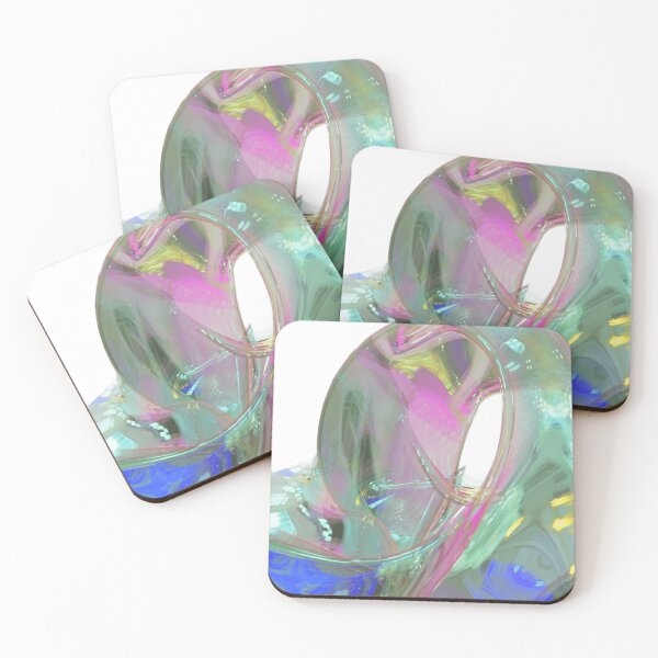 Item preview, Fluid Iridescent Swirl Abstract | Holographic Glass Wave designed and sold by Rawafi Art Studio.