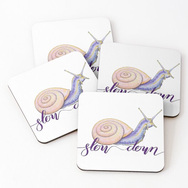 Item preview, Slow living snail art designed and sold by Moana Matron Designs.