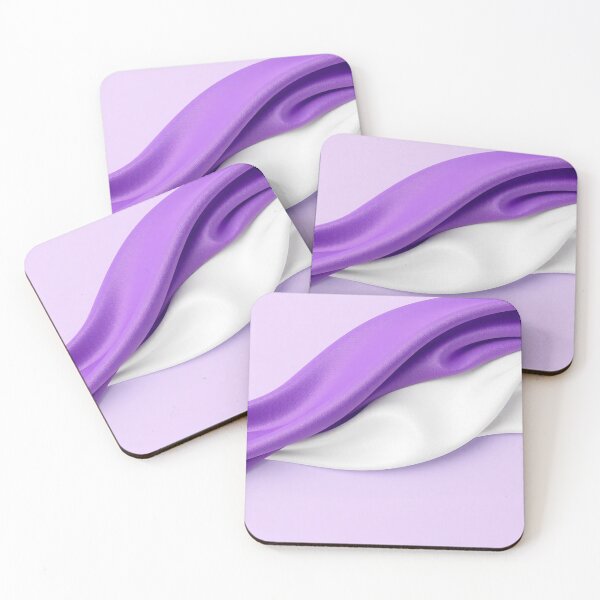 Item preview, Purple White Flowing Silk Fabric designed and sold by IntelliMindDesigns.