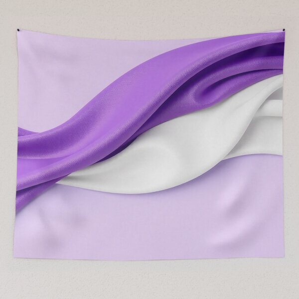 Item preview, Purple White Flowing Silk Fabric designed and sold by IntelliMindDesigns.