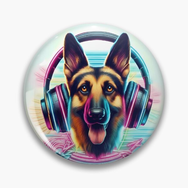 Item preview, Neon German Shepherd  - World Music Day designed and sold by Art-Arcade6.