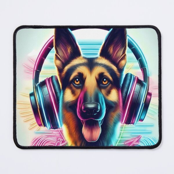 Item preview, Neon German Shepherd - World Music Day designed and sold by Art-Arcade6.