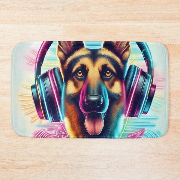 Item preview, Neon German Shepherd  - World Music Day designed and sold by Art-Arcade6.