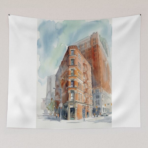 Item preview, Pittsburgh Flatiron Watercolor designed and sold by caracatita75.