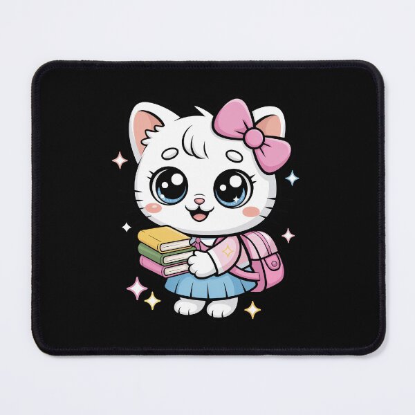 Item preview, Schoolgirl Cat with Books designed and sold by jkrphoto.