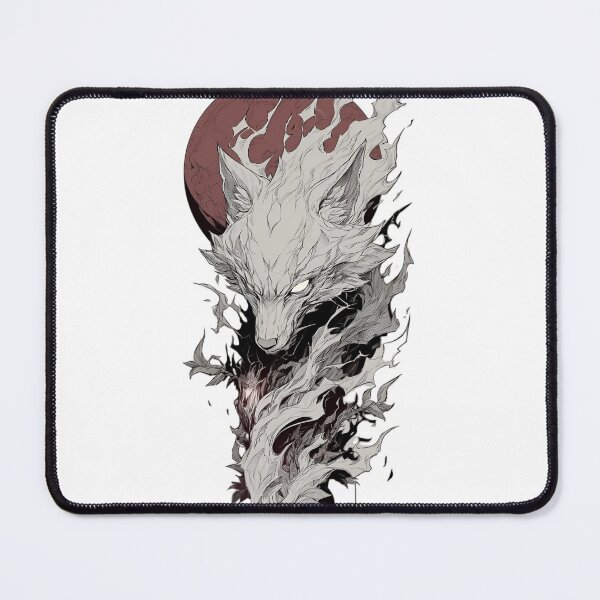 Item preview, Kurayami Kitsune Spirit – Dark Moon Fox Yokai Anime Line Art designed and sold by Dyan4.