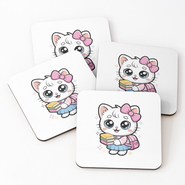 Item preview,  Schoolgirl Cat with Books designed and sold by jkrphoto.