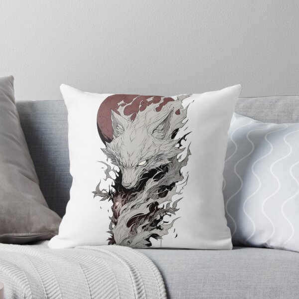 Item preview, Kurayami Kitsune Spirit – Dark Moon Fox Yokai Anime Line Art designed and sold by Dyan4.