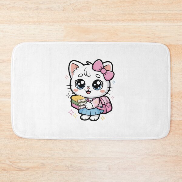 Item preview,  Schoolgirl Cat with Books designed and sold by jkrphoto.