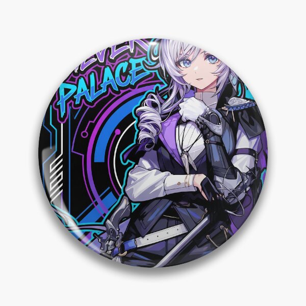 Item preview, Silver Palace Detective Ponytail – Denim Blue Red Pupil Icon designed and sold by Senpaiwaves.