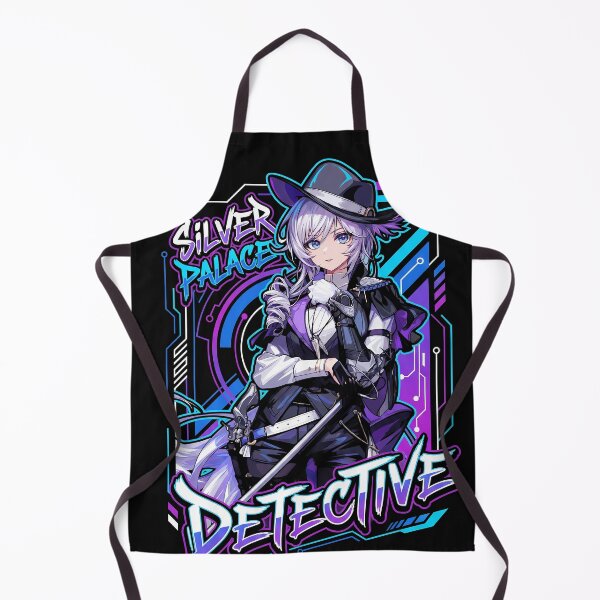 Item preview, Silver Palace Detective Ponytail – Denim Blue Red Pupil Icon designed and sold by Senpaiwaves.