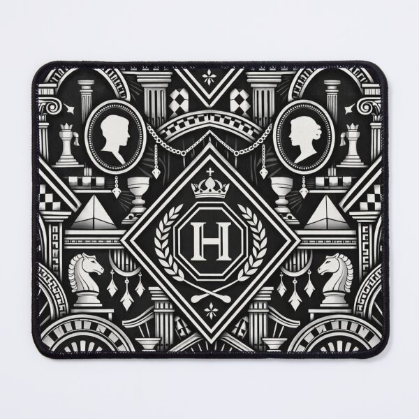 Item preview, Geometric Old Money Black and White Luxury Pattern designed and sold by Ve state official.