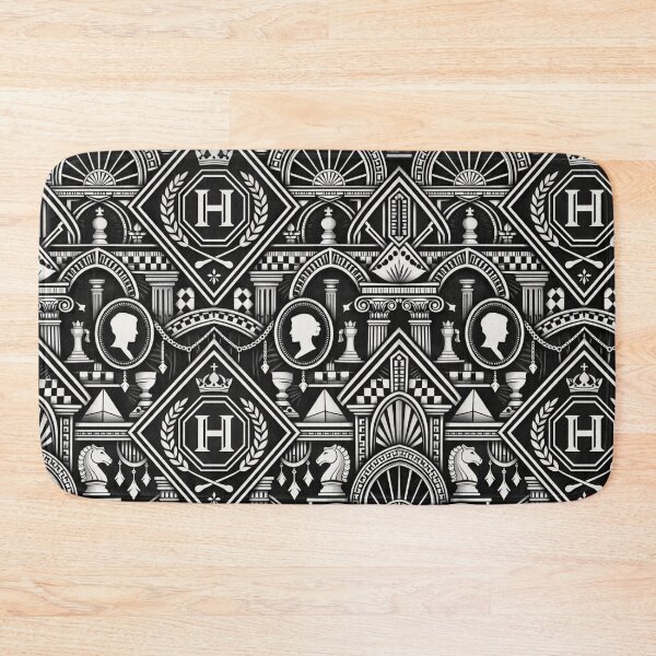 Item preview, Geometric Old Money Black and White Luxury Pattern designed and sold by Ve state official.
