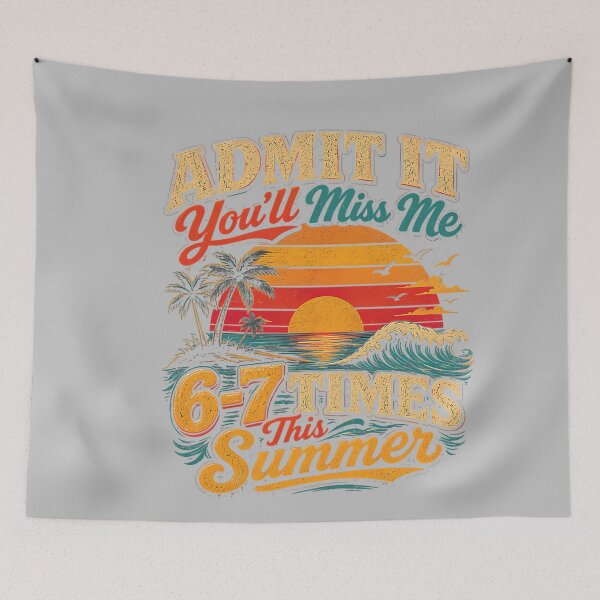 Item preview, Admit It You'll Miss Me 67 Times This Summer Retro Vintage Premium Tri-Blend designed and sold by mjohnson9.