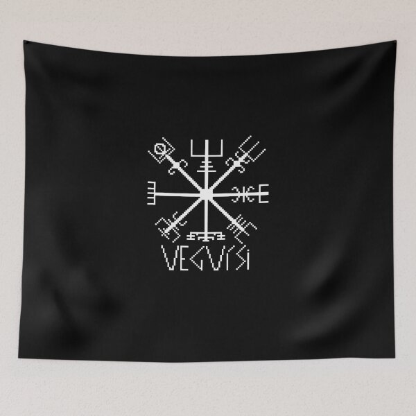 Item preview, Nordic Viking Compass Pixel Art Design designed and sold by RetroRlx.