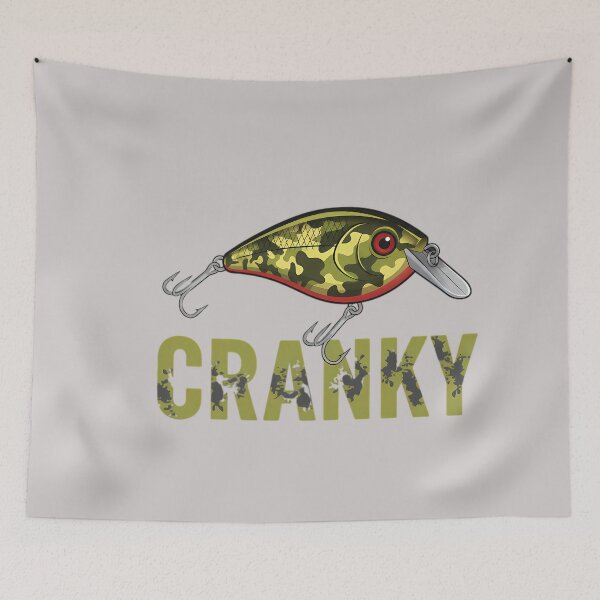 Item preview, Cranky Fishing Dad Lure Camouflage Angler Bass Pullover Hoodie designed and sold by MabelWells.