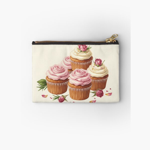 Item preview, Elegant Rose Petal Cupcakes Watercolor designed and sold by Pasteltone.