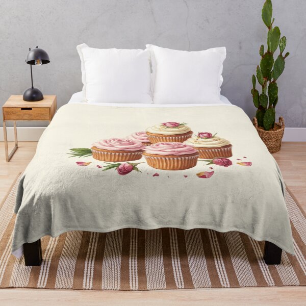 Item preview, Elegant Rose Petal Cupcakes Watercolor designed and sold by Pasteltone.