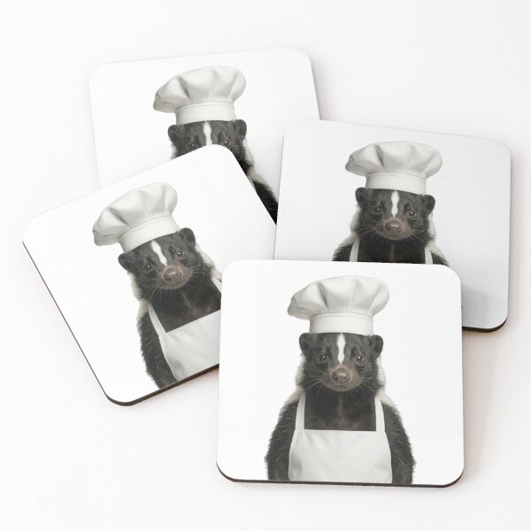 Item preview, Funny Striped Skunk Chef Realistic Animal Cooking Humor Art designed and sold by LazyOwlStore.