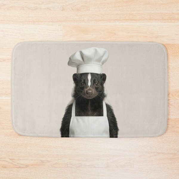Item preview, Funny Striped Skunk Chef Realistic Animal Cooking Humor Art designed and sold by LazyOwlStore.