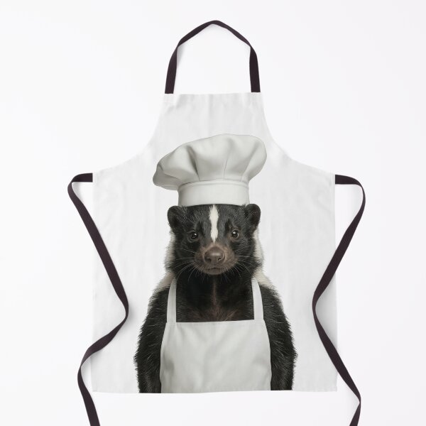 Item preview, Funny Striped Skunk Chef Realistic Animal Cooking Humor Art designed and sold by LazyOwlStore.
