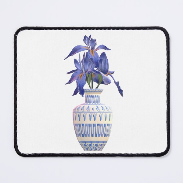Item preview, Blue iris flowers in ceramic vase 3D designed and sold by xMErCUrY03x.