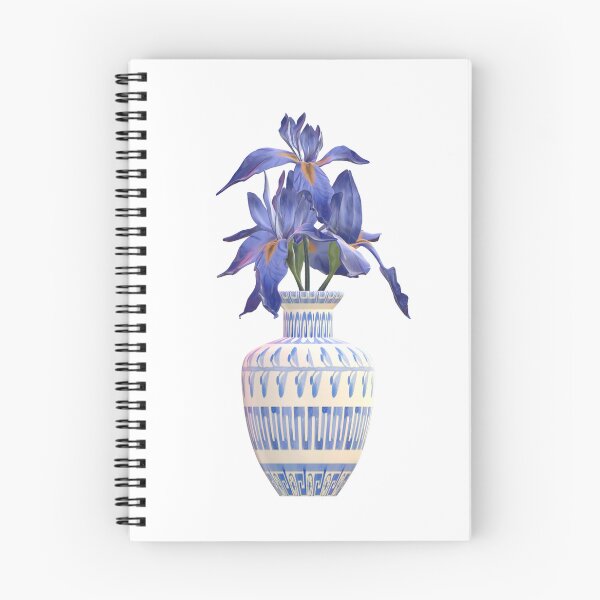 Item preview, Blue iris flowers in ceramic vase 3D designed and sold by xMErCUrY03x.