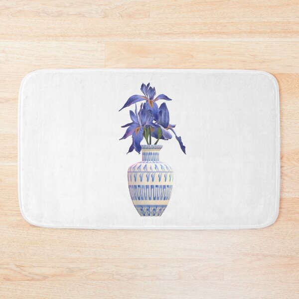Item preview, Blue iris flowers in ceramic vase 3D designed and sold by xMErCUrY03x.