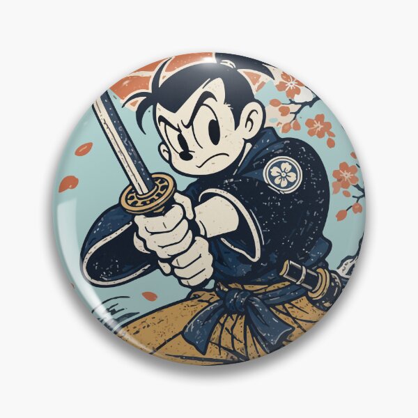 Item preview, Retro Samurai Warrior Cherry Blossom Sunset designed and sold by AwesomeBeyondLimits.